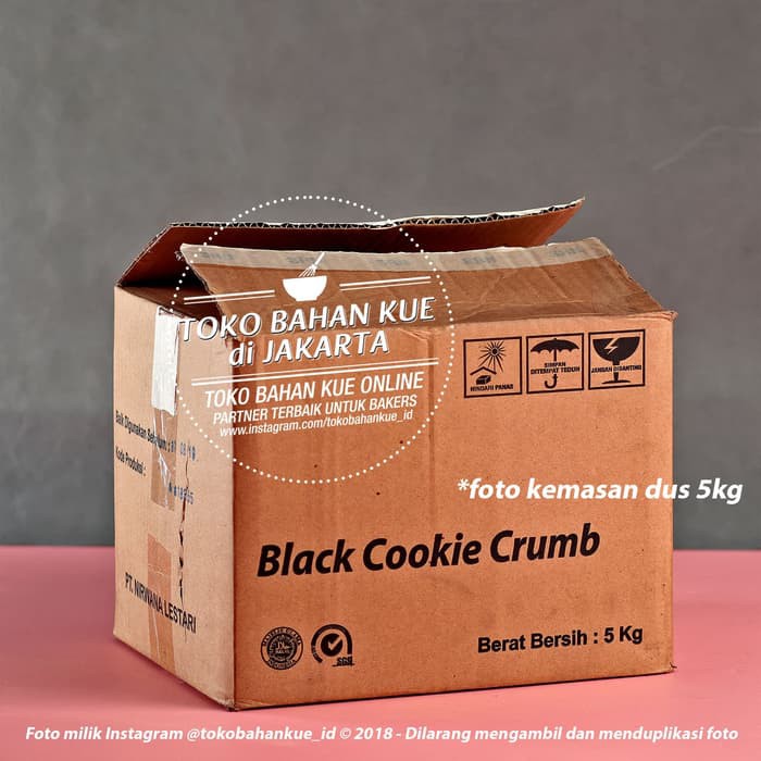 

Black Cookie Crumb 5kg Oreo Biskuit Remahan Hancur Cookies Topping Kue