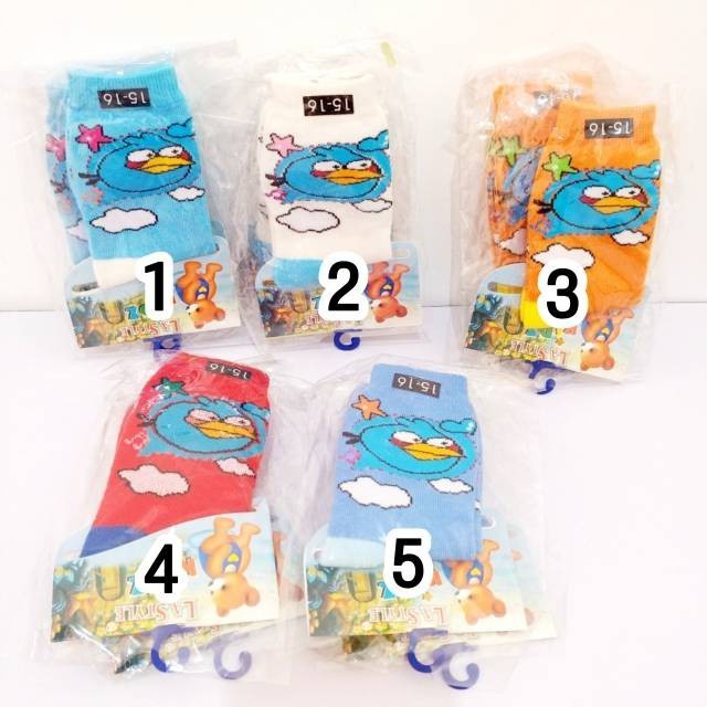 Kaos kaki anak  15 16 Angry  bird  Shopee Indonesia