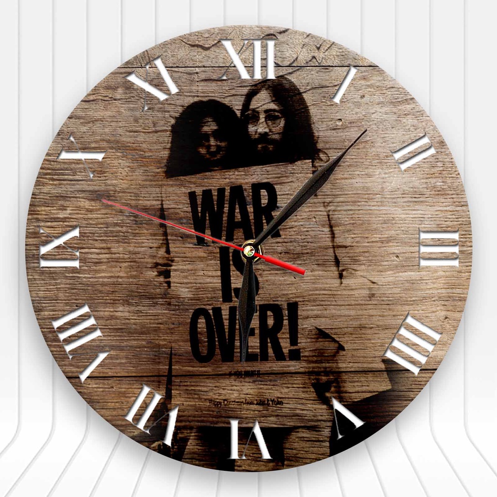JAM DINDING KAYU UNIK BAND THE BEATLES - DEKORASI RUANGAN KAMAR - HADIAH ULANG TAHUN - BTLS S1-01BTLS-01