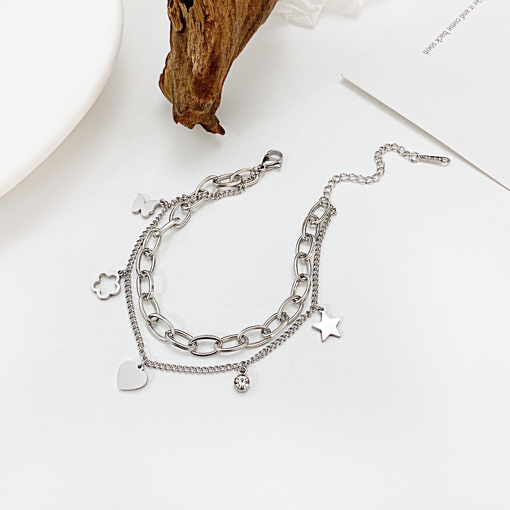 Gelang GL69 Stainless Steel / Titanium Premium Fashion Wanita Gelang Unik Lucu Keren Bagus Banget /Deluna/ BS