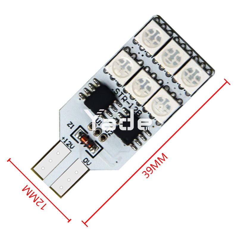 LAMPU LED SENJA KOTAK T10 5050 SMD RGB REMOT 12LED DAN 6LED