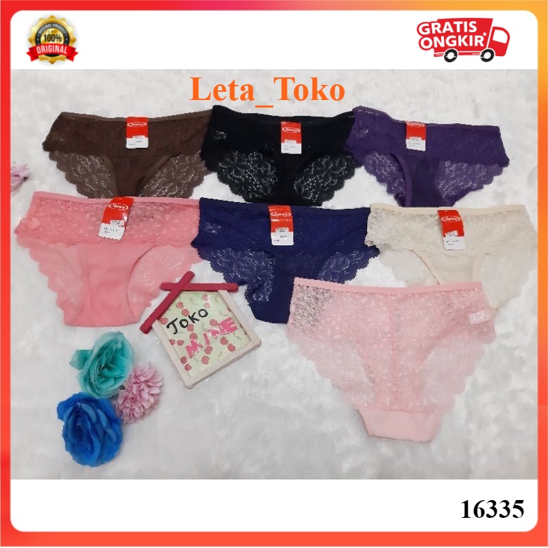 CD Sorex Renda 1 Lusin Celana Dalam Wanita Sorex Lusinan Cewek Sexy Brukat 16335 Murah Leta_Toko