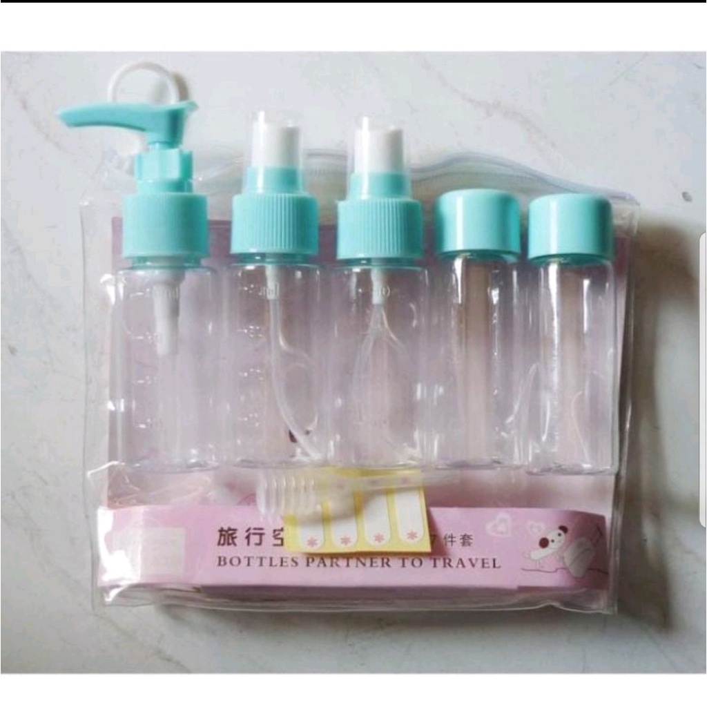 BOTOL REFILL SET 5 IN 1 TRAVEL TOILETRIES KIT