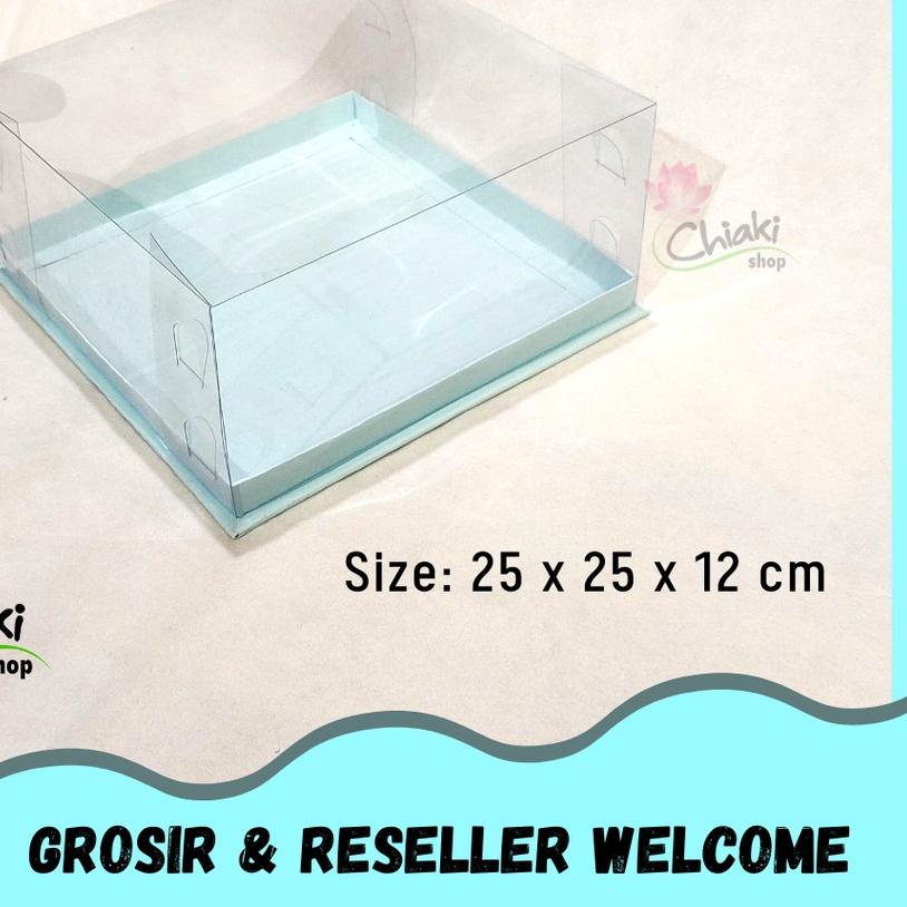 

✴ Box Mika ALAS BLUE 25 x 25 x 12 Cupcake isi 9 Cake Pudding Tart Dus BIRU Karton Tebal Chiaki Kotak ☁