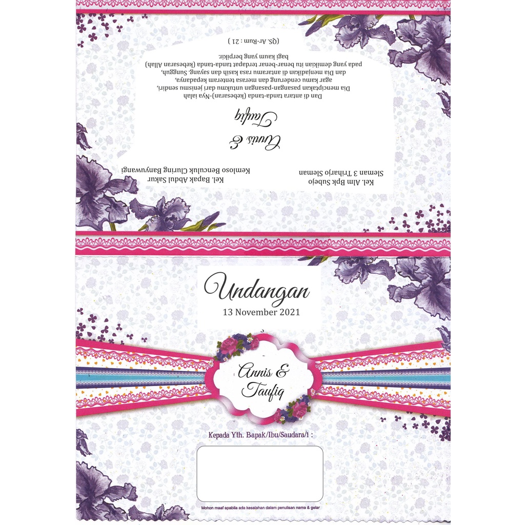 

UNDANGAN PERNIKAHAN MURAH