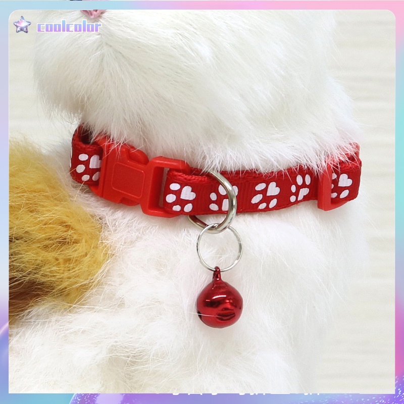 【Ready stock】Safety Buckle Bell Strap Adjustable Pet Cat Dog Puppy Glossy Reflective Collar fashion murah COD