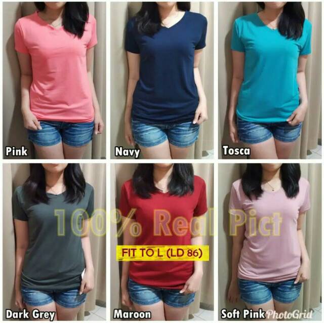 Oblong pendek/ Kaos Pdk  V.neck