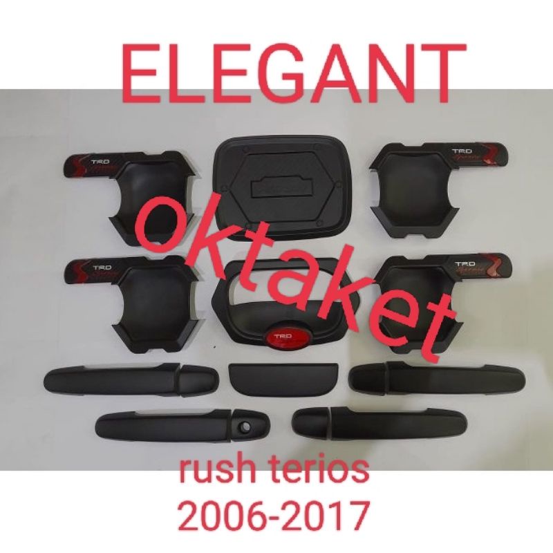 paket outer handle tank cover rush terios TRD 2007 2012 2015 2017 Trd Sportivo hitam