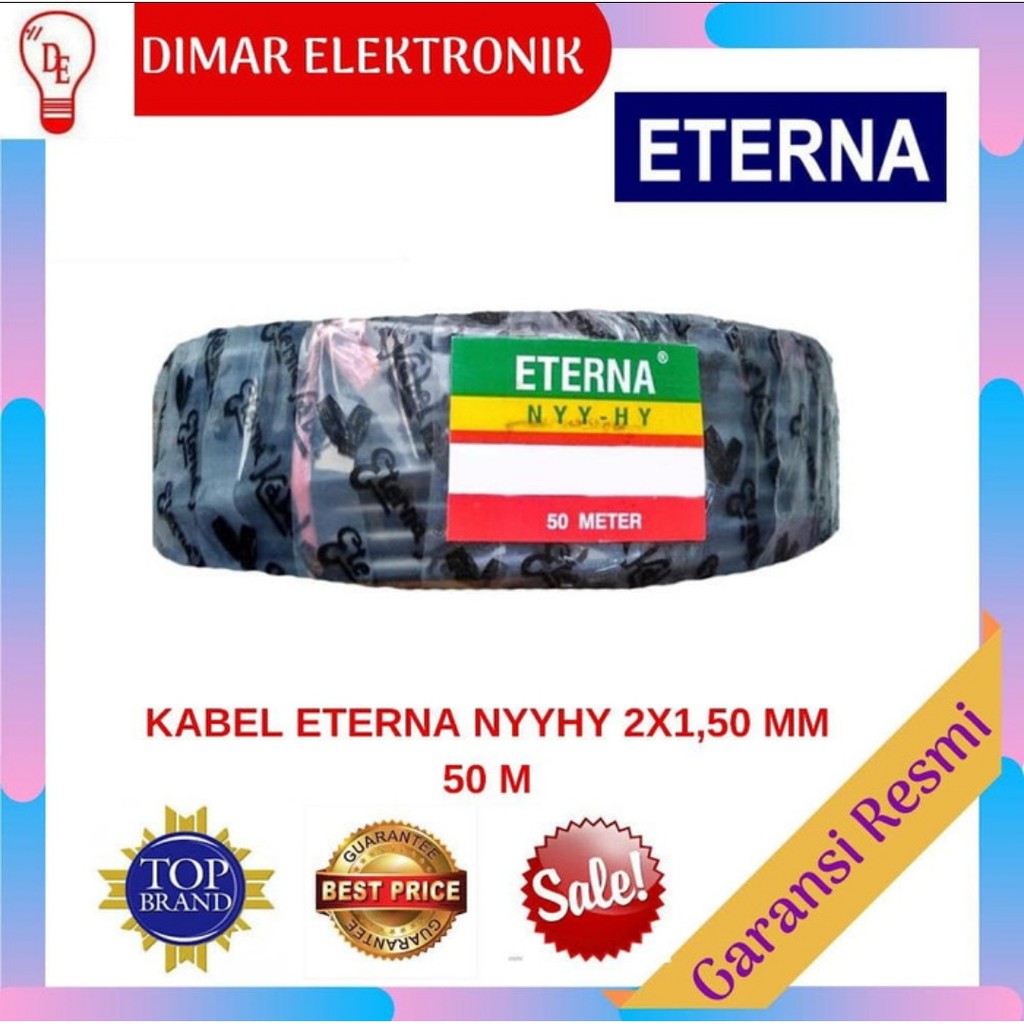 KABEL ETERNA NYY 2X1,5 50 METER FULL