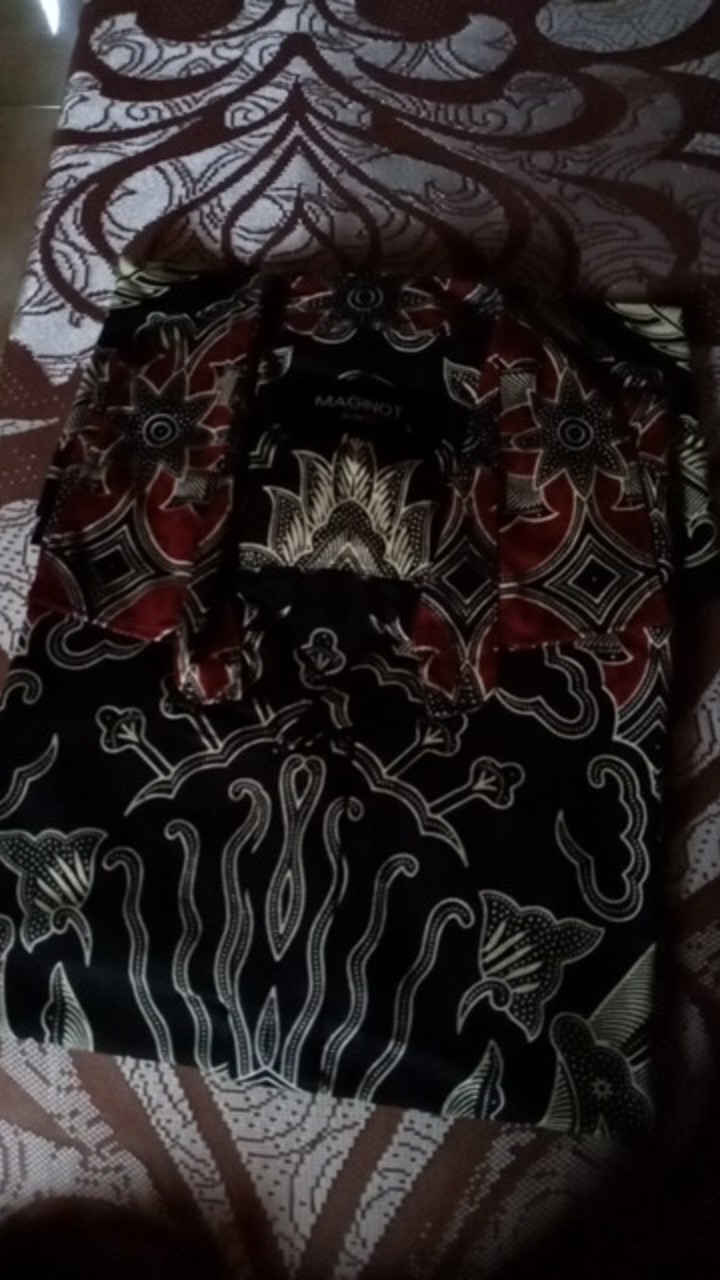 Maginot Kemeja Batik 2.0 Rajendra-ss Lengan Pendek Pria + Free Masker