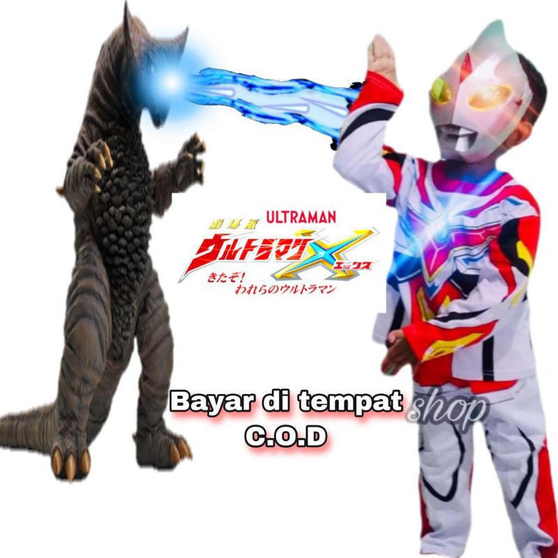 TERBARU KOSTUM BAJU ANAK ULTRAMEN PUTIH TERLARIS BISA COD GRATIS TOPENG