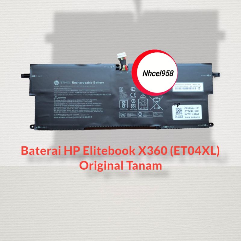 Jual Baterai HP Elitebook X360 (ET04XL) Original Tanam | Shopee Indonesia