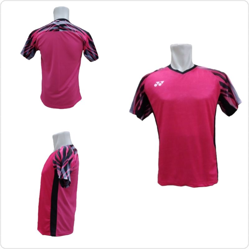 Kaos Bulutangkis Indonesia Malaysia Open Fajar Rian / Jersey Badminton / Atasan Kaos Seragam Baju Badminton Bulutangkis Shuttlecock Kok Raket Mania Fajri Indonesia Korea Selatan India An Se Young Kim Kong Lee-Y172.Polos Magenta