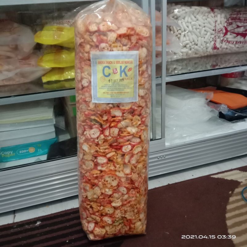 SNACK LEBARAN KILOAN KERUPUK / KRUPUK SEBLAK KENCUR C&K 500 GRAM GROSIR ECER MURAH