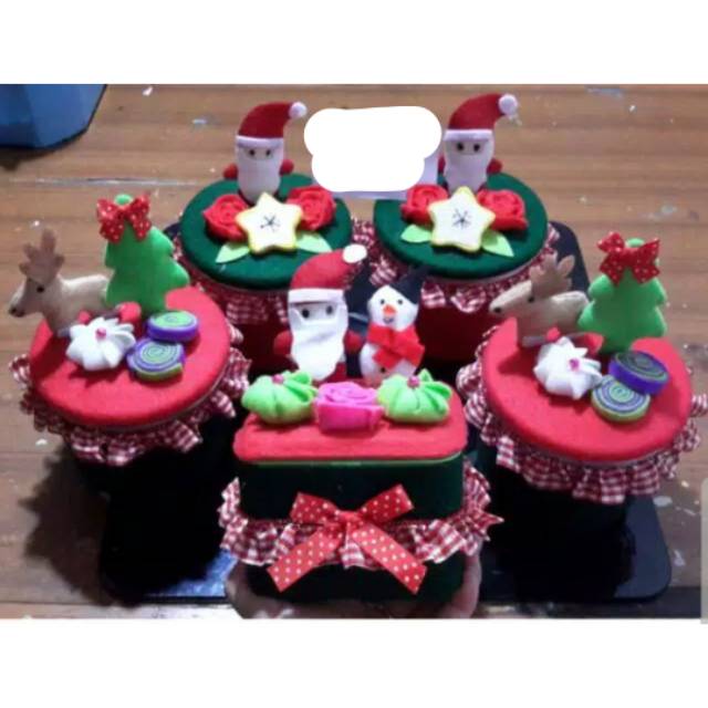 Toples hias Natal toples set natal
