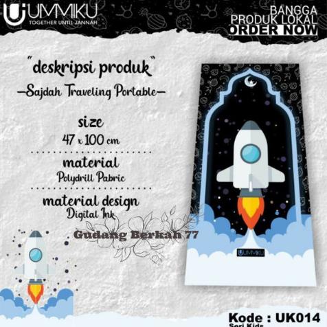 Best Product Sajadah Travel Anak Ummiku Motif Galaxi & Kabah - Paling Diminati