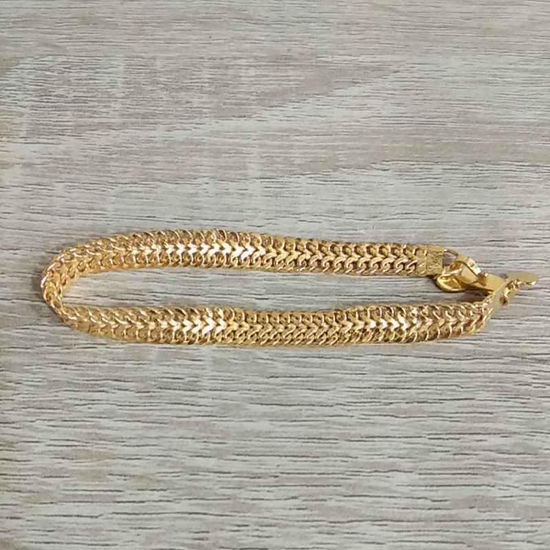Gelang Susun Sirih Double Replika Emas