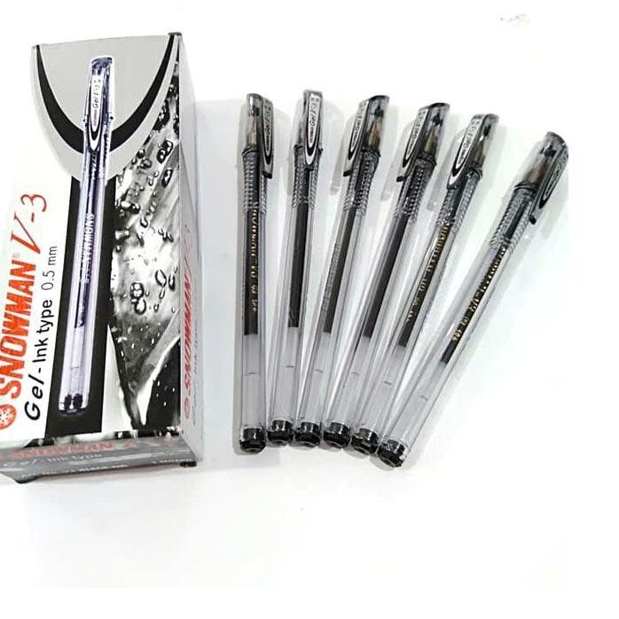 

Big Sale! Pulpen / Pena Snowman V3 Gel Pen Hitam - Lusinan 12 pcs ✔