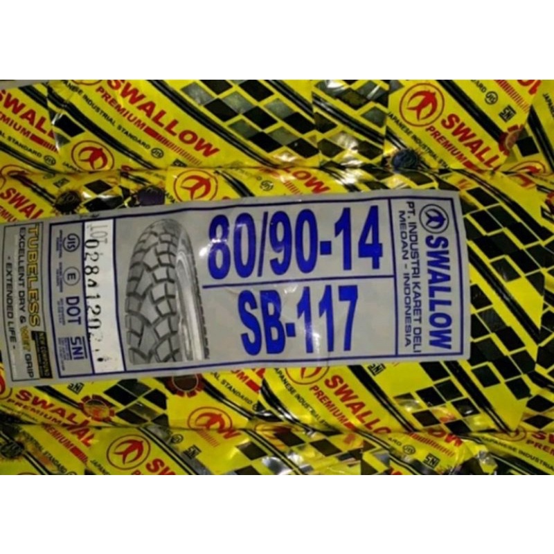 Ban Luar 80/90-14 SB117 90/90-14 Street Enduro Swallow Tubless