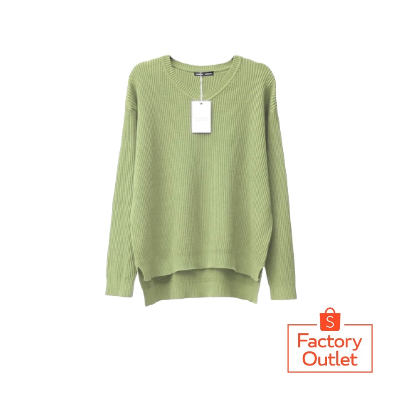 Balegrosir Viona  Vneck Boxy Rajut Sweater Atasan Rajut