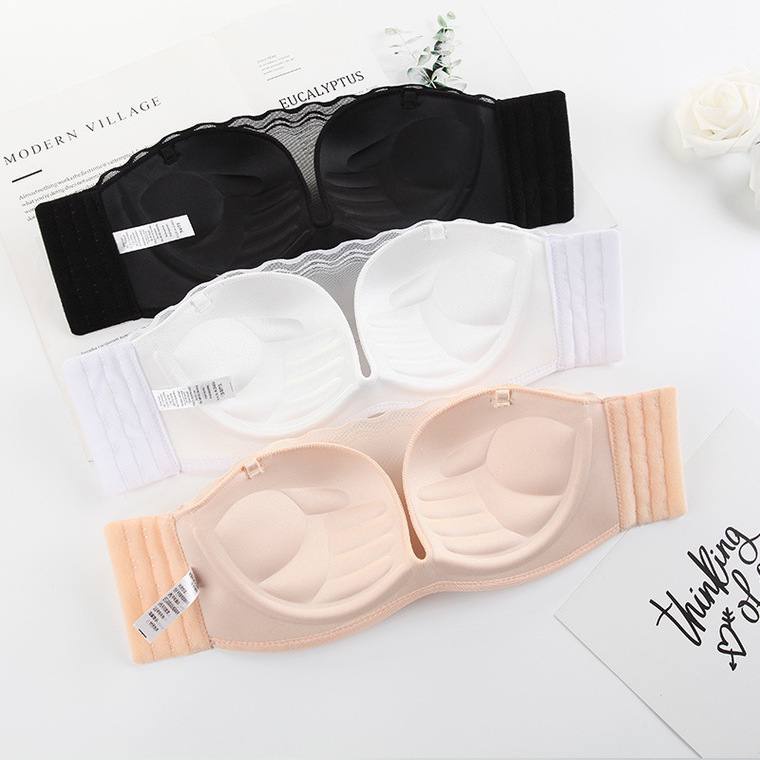 Likesun-Bra Kemben Wanita Tanpa Tali Dengan Busa / BH Kemben Brukat Import bra47