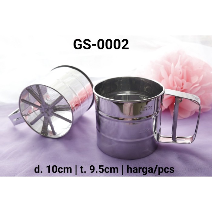 

KUE-PENGHIAS-ALAT- GS-0002 SARINGAN PENGAYAK AYAKAN TEPUNG STAINLESS STEEL LAPISAN SINGLE -ALAT-