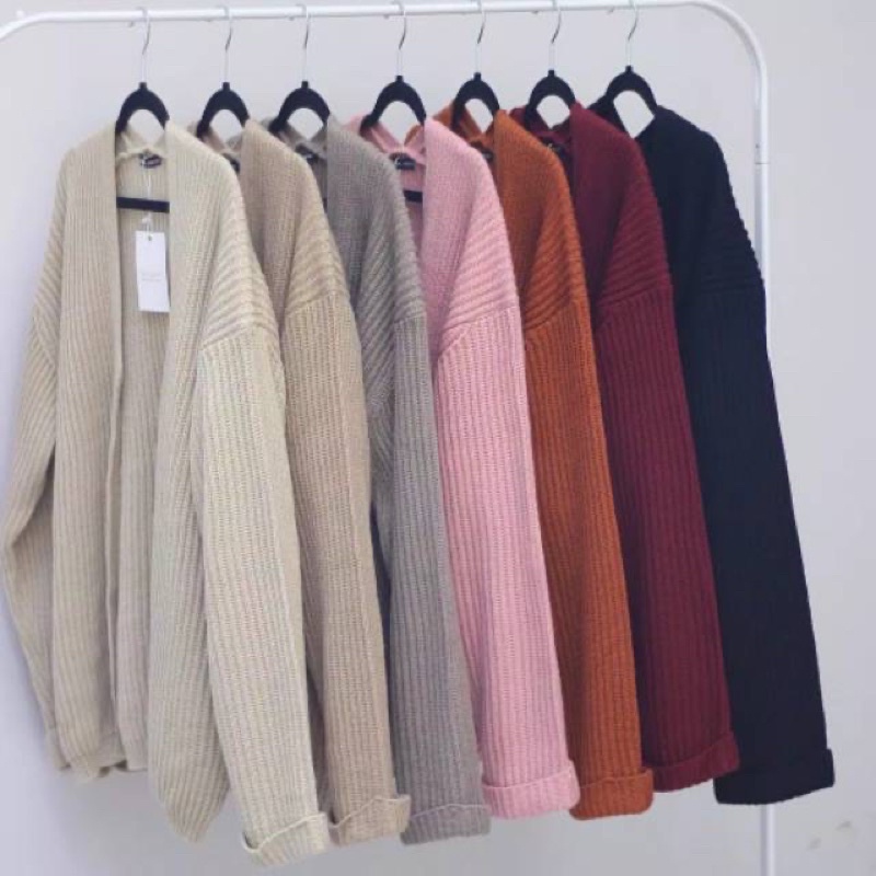 Cardigan Outer Panjang Rajut Wanita