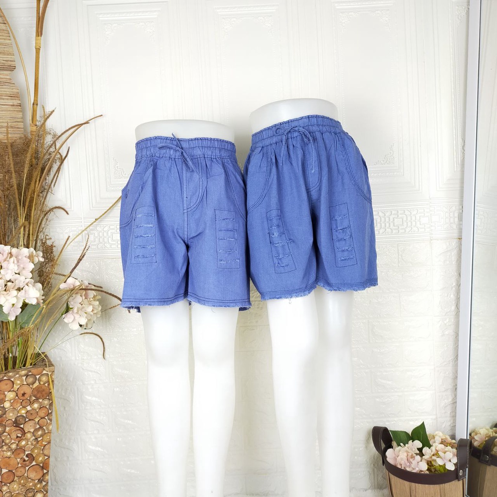 HOTPANTS JEANS WASHED RAWIS/TANPA RAWIS ALL SIZE FIT TO XL