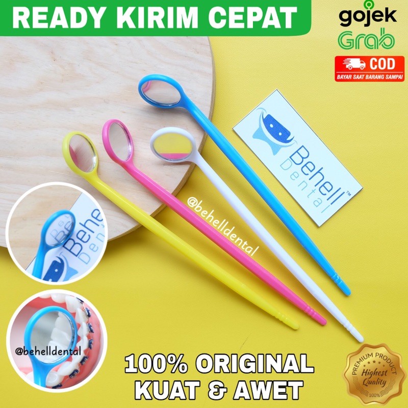 BEHELLDENTAL // KACA MULUT INSTRUMENT / Kacamulut Behel Plastik / Mouth Mirror Cermin Dental Ortho / Instrument Dokter Gigi / Alat Untuk Cek Dalam Mulut / Plak Karang Gigi