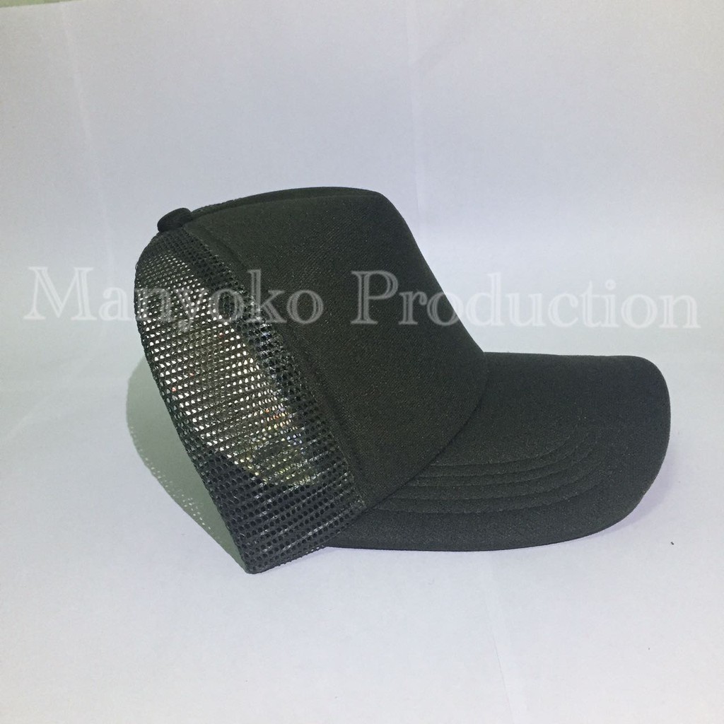TOPI JARING (TRUCKER) POLOS HIJAU ARMY