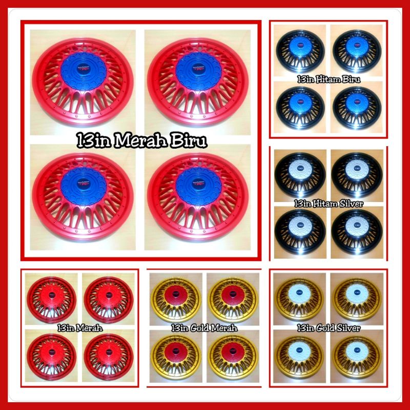 Tutup Dop Roda Wheel Dop Universal 13in Model Classic