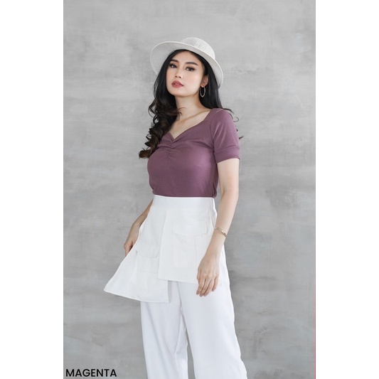 Atasan Wanita Knit Lays Top - blouse wanita