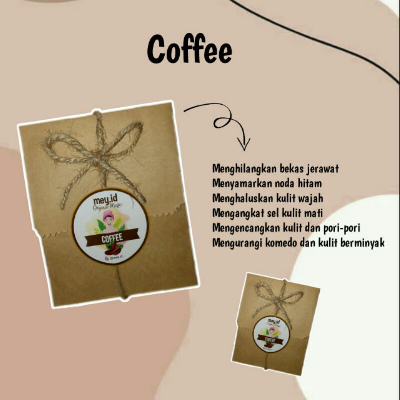 Masker Organik Coffee, Peppermint 10gr by mey.id