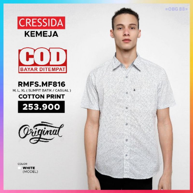 Kemeja pria lengan pendek Cressida original Kemeja cresida Kemeja cressida pria RMFS.MF816 KEMEJA
