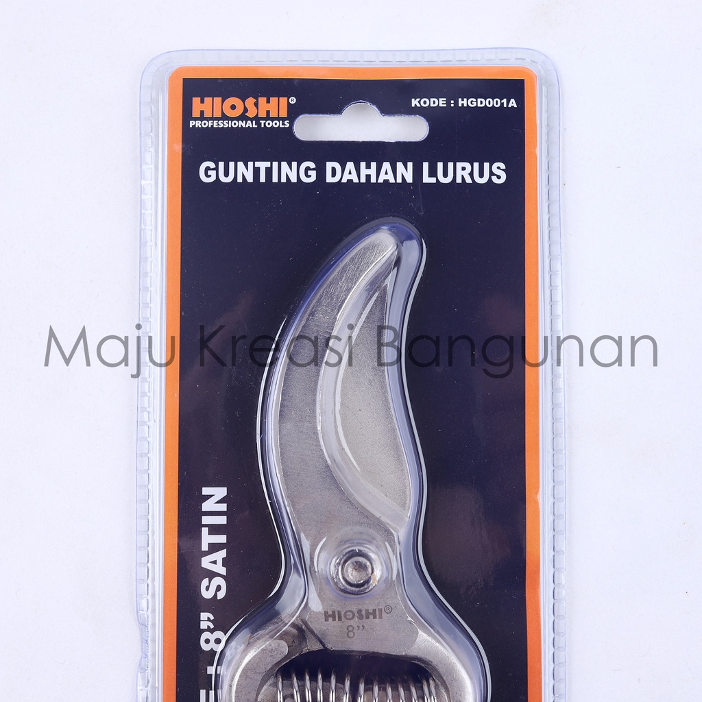 Gunting Dahan Lurus Hioshi Bengkok Pemotong Pohon Potong Ranting Daun Bunga Tanaman Taman Kebun Rumput Garden Pruning Stek 8 Inch