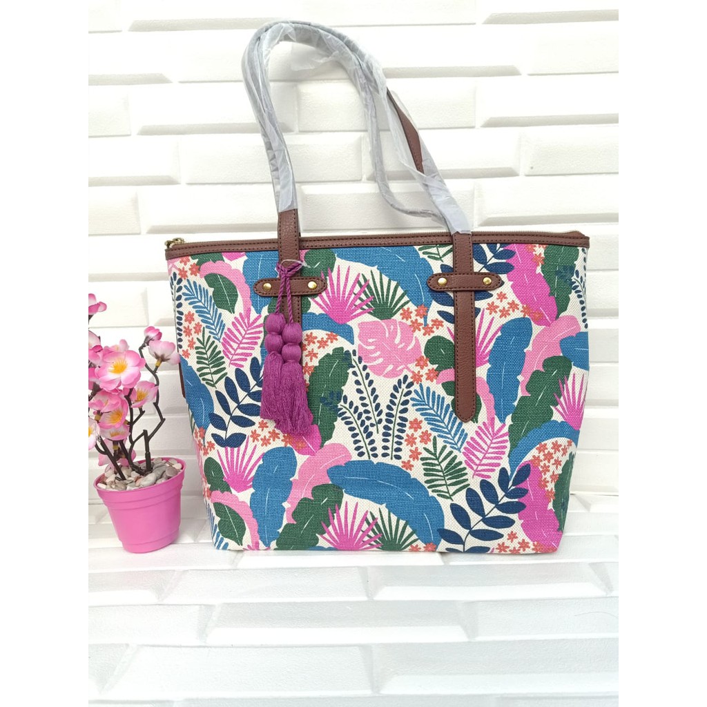 Fossil felicity tote tropical
