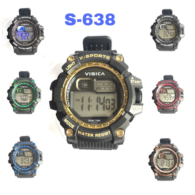 Jam tangan sporty digital fashion watch visica anti air diameter besar