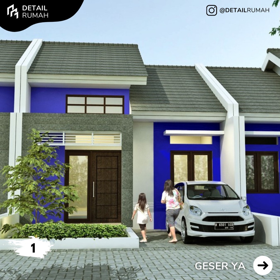 DESAIN RUMAH MINIMALIS TYPE 36 / 72 Z003, DI LENGKAPI GAMBAR KERJA