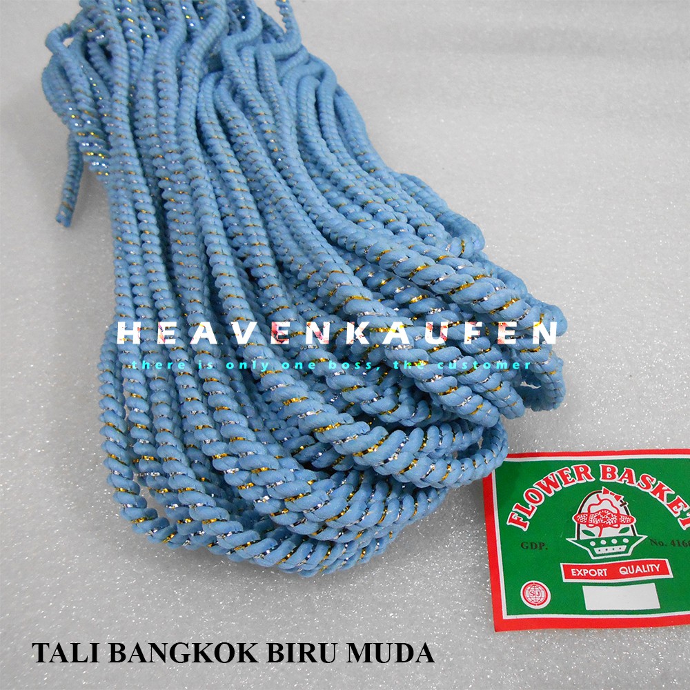 Tali Bangkok Biru Muda / Biru Langit Meteran Untuk Tali Craft Dll