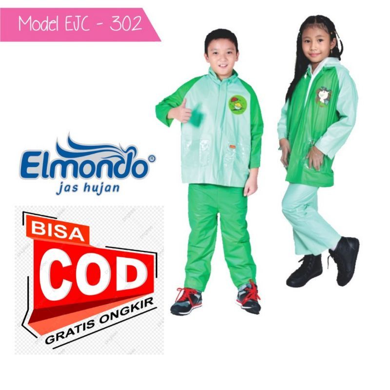 Jas Hujan Anak SD Setelan Baju Celana Elmondo Nouvo 302