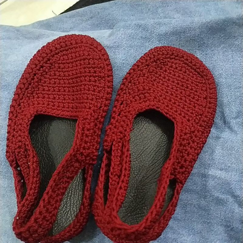 sandal rajut home made