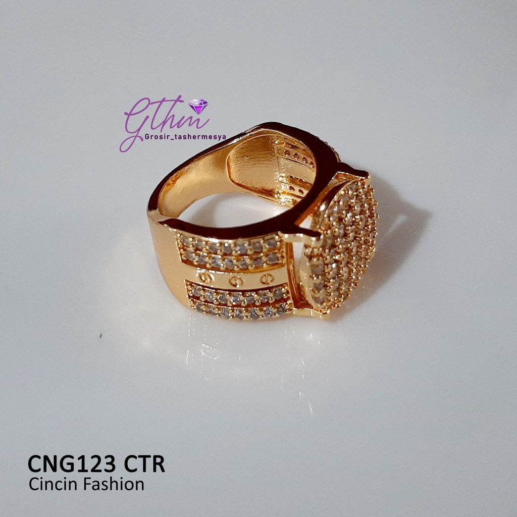 cincin wanita mewah sultan permata CNG133 anti karat berkilau seperti berlian asli