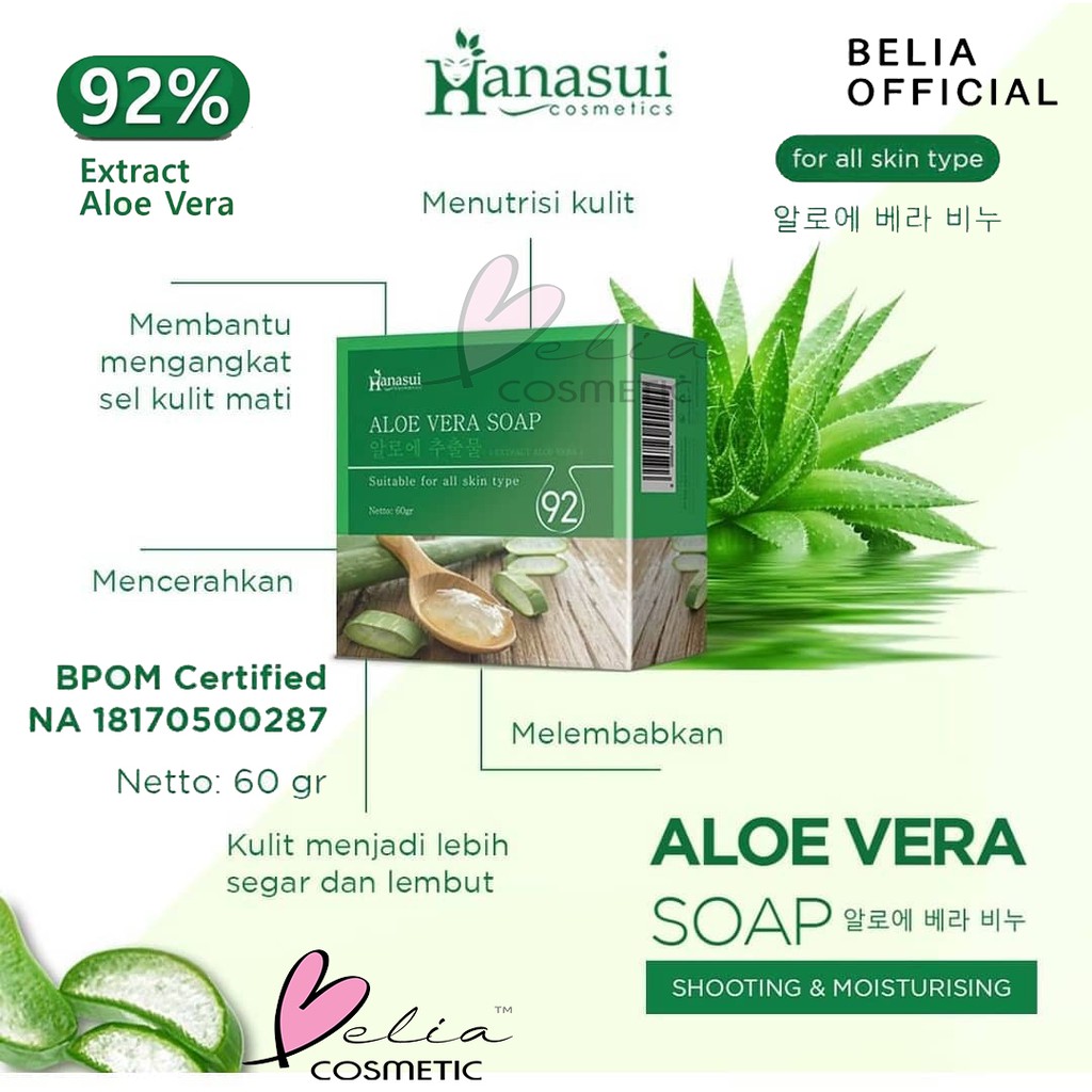 ❤ BELIA ❤ HANASUI Coffee Soap 30g White Rice - Bamboo Charcoal - Aloe Vera 60g | sabun scrub hanasui