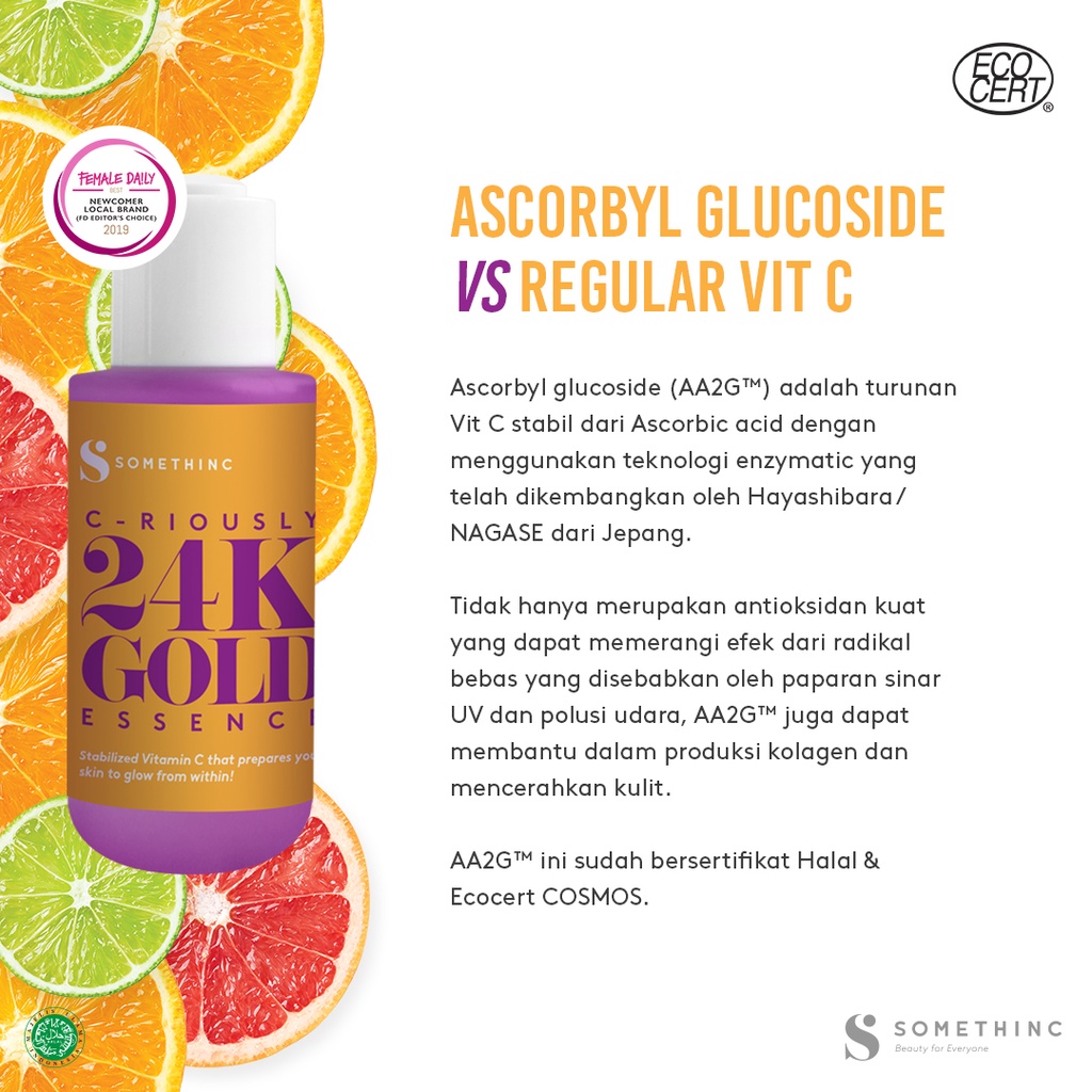 [PROMO SPESIAL] BPOM SOMETHINC CRIOUSLY 24K GOLD Essence SERUM PEMUTIH VITAMIN C 20ml 40ml 100% ORI