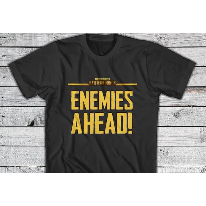 KAOS COMBED 30S PUBG ENEMIES AHEAD FREE FIRE BOOYAH CHICKEN DINNER