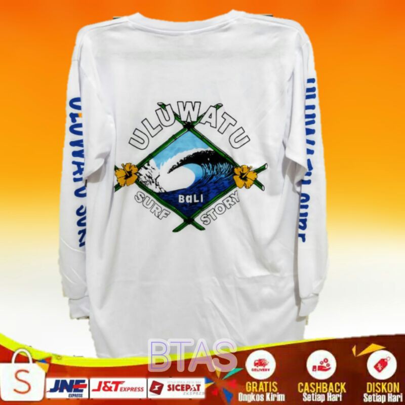 Kaos Tangan Panjang Uluwatu Bali Kaos Pria Mancing Lengan Panjang Murah