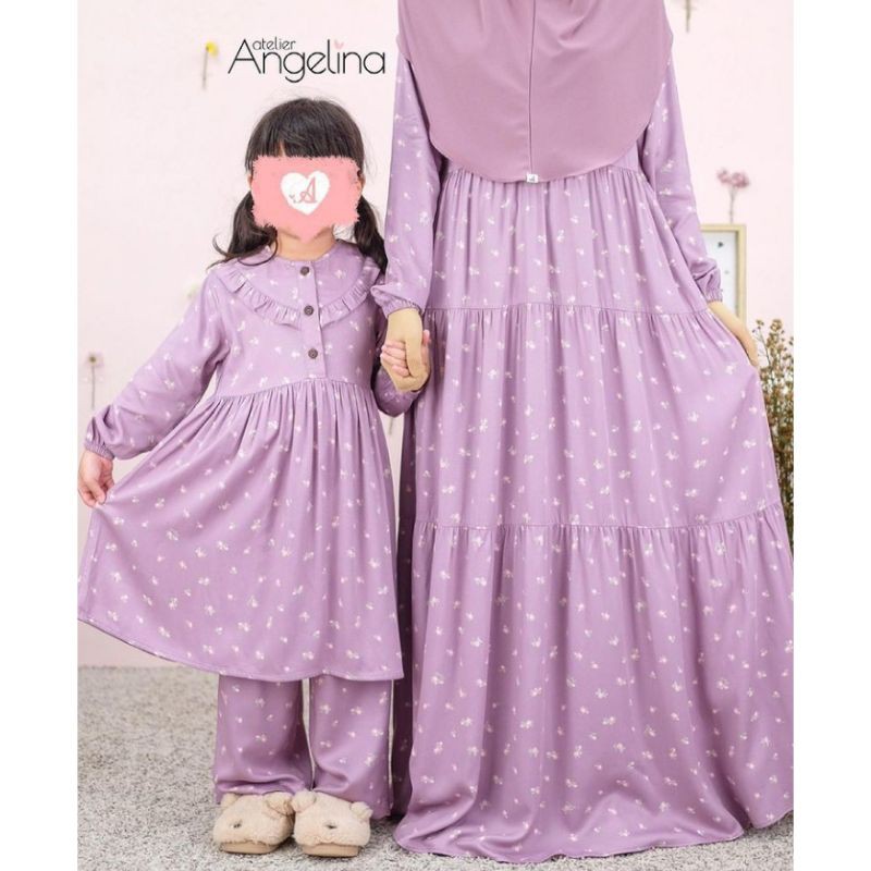 Bella Dress - Tiny rose Dusty purple by atelier angelina