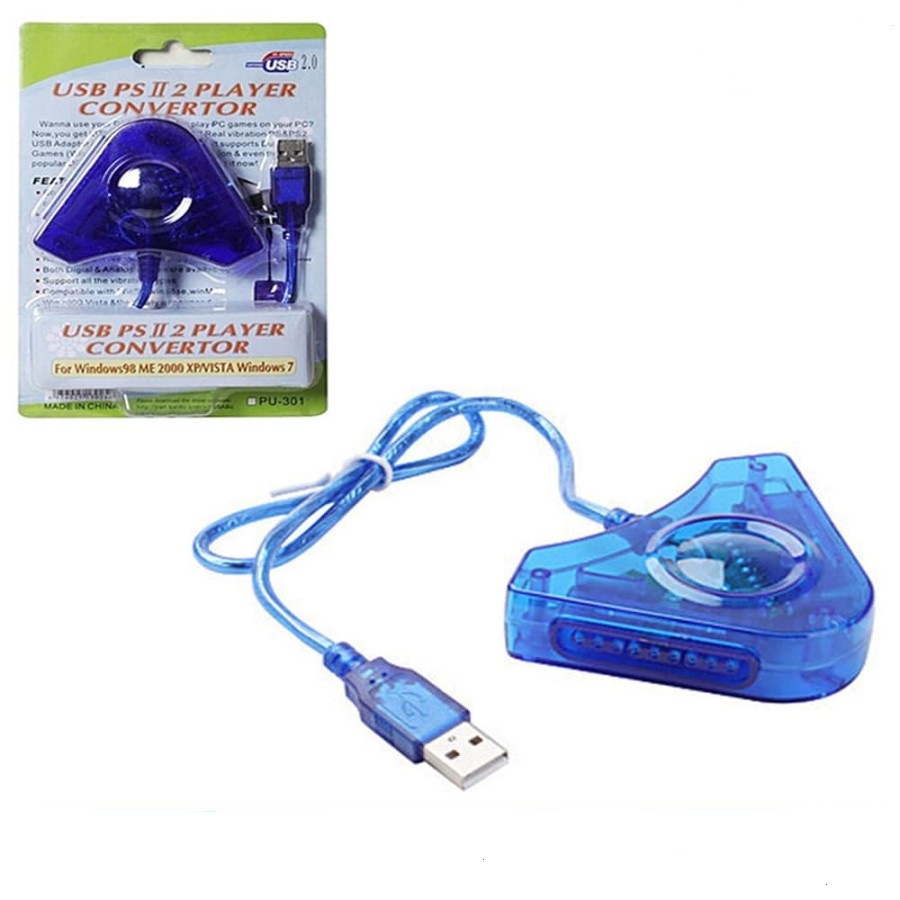 CONVERTER KONVERTER USB 2 SLOT STIK STICK PS2 KE PS3 / PC DOUBLE