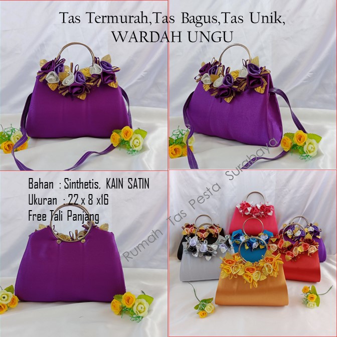 Tas Home Made ,Tas Pesta,Tas Kecil,WARDAH UNGU