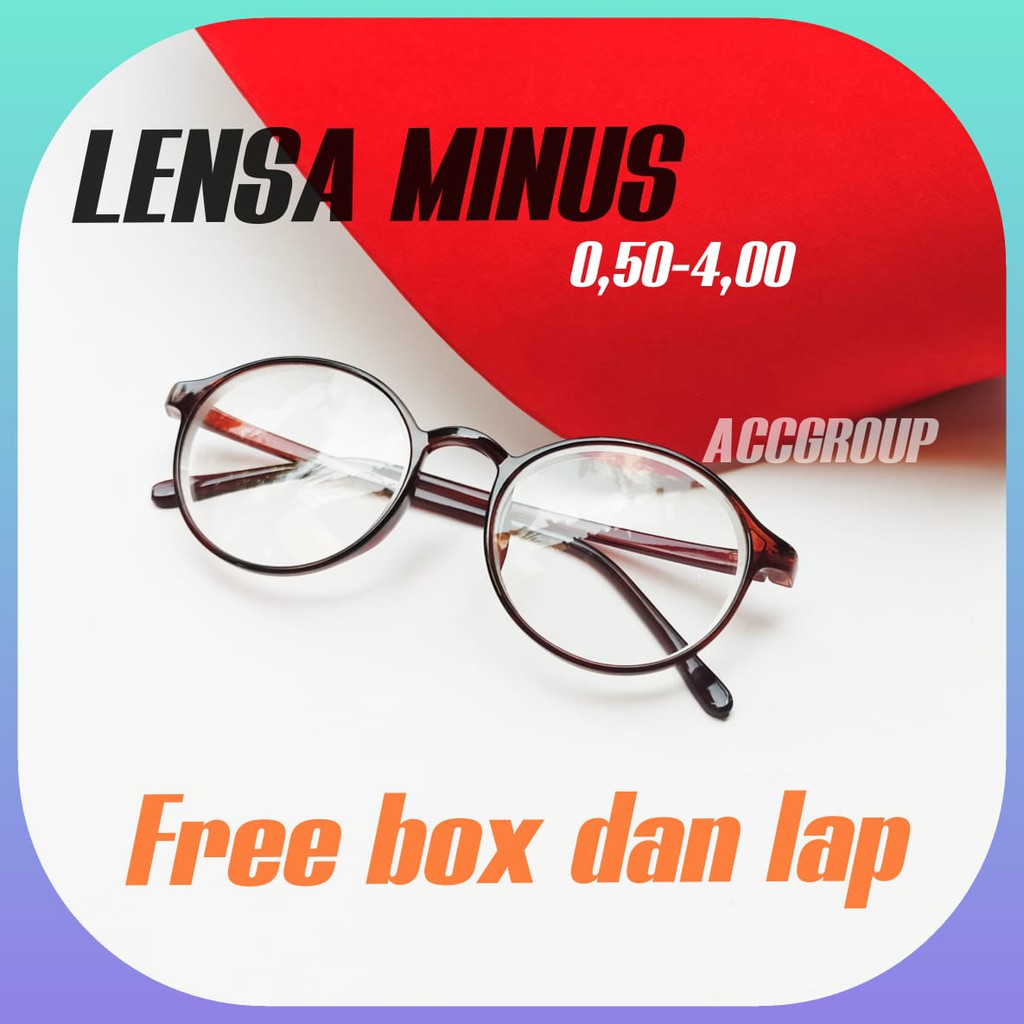 KACAMATA MINUS GAYA TRANDY KOREAN (0.50 s/d 4.00) FREE BOX DAN LAP SUNGLASSES UNISEX NEW IMPOR